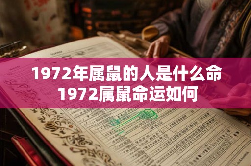 1972年属鼠的人是什么命 1972属鼠命运如何