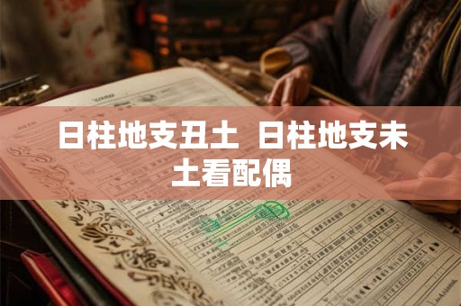 日柱地支丑土  日柱地支未土看配偶