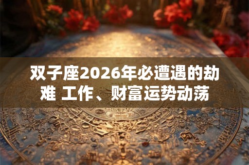 双子座2026年必遭遇的劫难 工作、财富运势动荡 双子座2026年必遭遇的劫难 工作、财富运势动荡