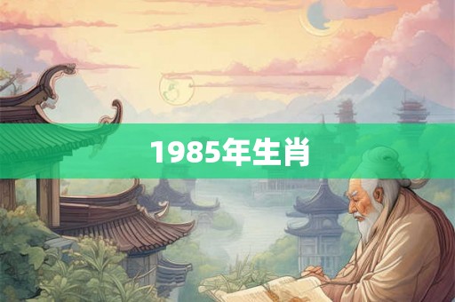 1985年生肖