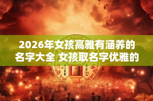 2026年女孩高雅有涵养的名字大全 女孩取名字优雅的单字