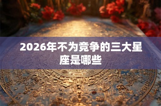 2026年不为竞争的三大星座是哪些