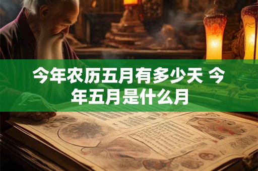 今年农历五月有多少天 今年五月是什么月