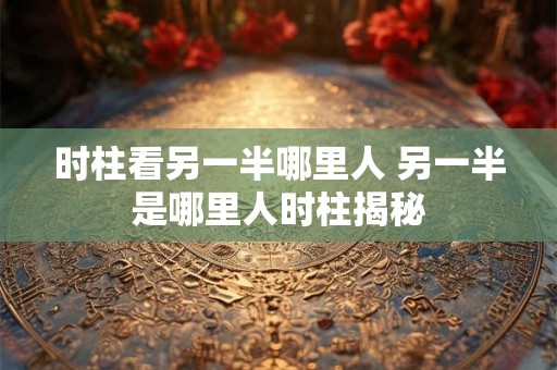 时柱看另一半哪里人 另一半是哪里人时柱揭秘 时柱看另一半哪里人 另一半是哪里人时柱揭秘