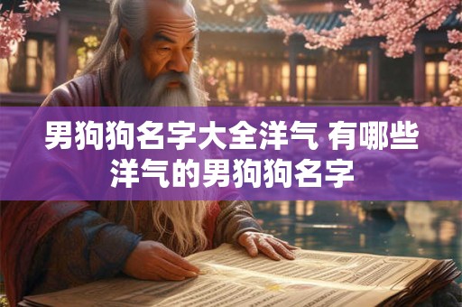 男狗狗名字大全洋气 有哪些洋气的男狗狗名字