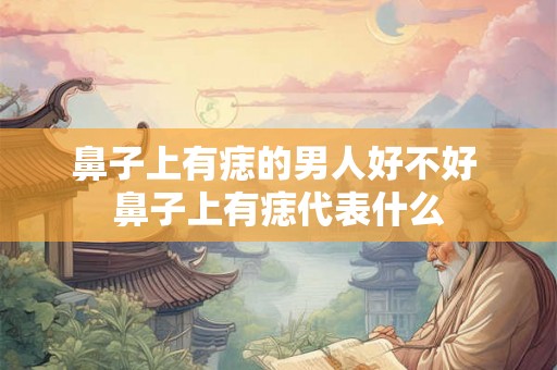 鼻子上有痣的男人好不好 鼻子上有痣代表什么