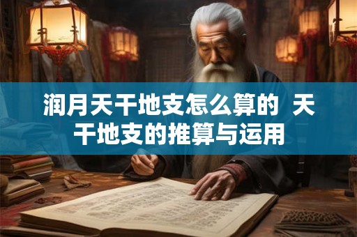 润月天干地支怎么算的  天干地支的推算与运用