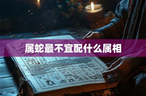 属蛇最不宜配什么属相