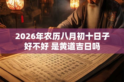 2026年农历八月初十日子好不好 是黄道吉日吗
