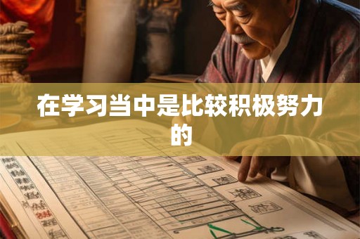 在学习当中是比较积极努力的 在学习当中是比较积极努力的