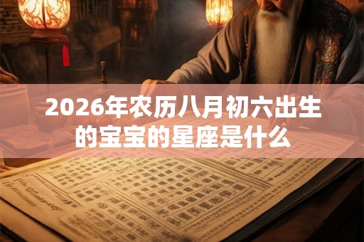 2026年农历八月初六出生的宝宝的星座是什么