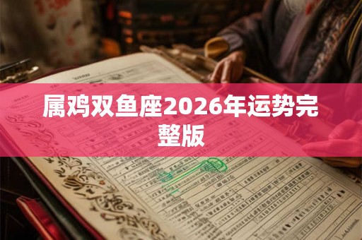 属鸡双鱼座2026年运势完整版