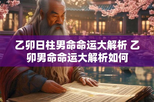 乙卯日柱男命命运大解析 乙卯男命命运大解析如何