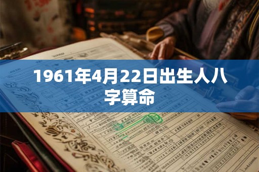 1961年4月22日出生人八字算命