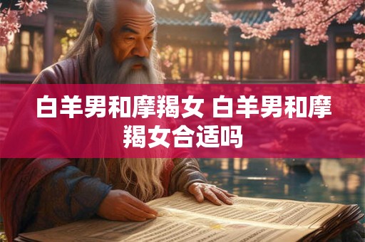 白羊男和摩羯女 白羊男和摩羯女合适吗