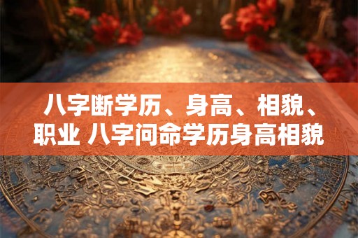 八字断学历、身高、相貌、职业 八字问命学历身高相貌职业