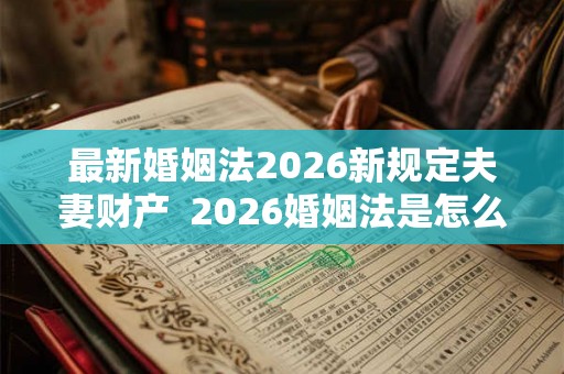 最新婚姻法2026新规定夫妻财产 2026婚姻法是怎么规定的离婚 最新婚姻法2026新规定夫妻财产 2026婚姻法是怎么规定的离婚