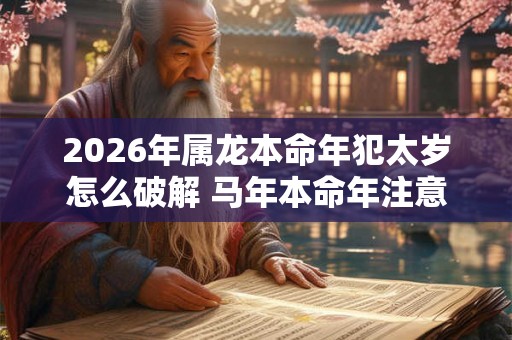 2026年属龙本命年犯太岁怎么破解 马年本命年注意事项有哪些 2026年属龙本命年犯太岁怎么破解 马年本命年注意事项有哪些