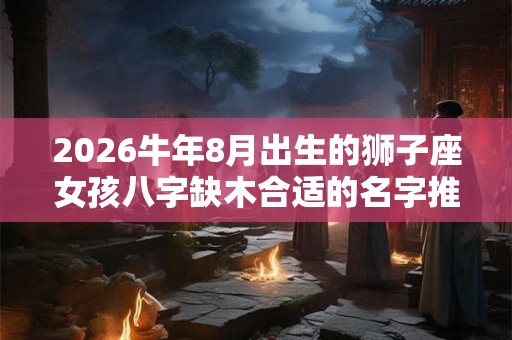2026牛年8月出生的狮子座女孩八字缺木合适的名字推荐