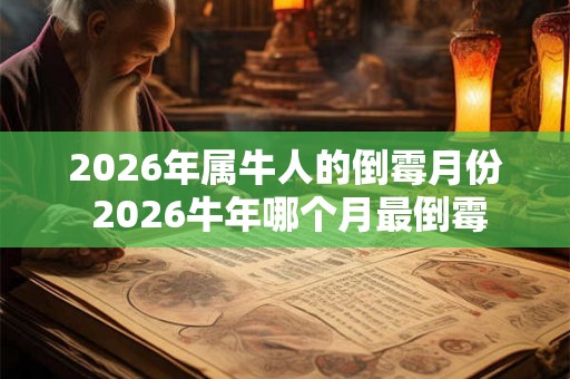 2026年属牛人的倒霉月份 2026牛年哪个月最倒霉