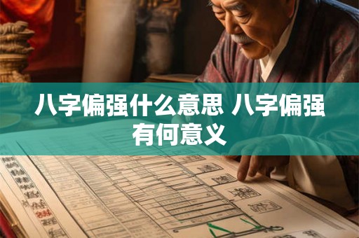 八字偏强什么意思 八字偏强有何意义
