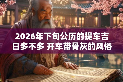 2026年下旬公历的提车吉日多不多 开车带骨灰的风俗忌讳