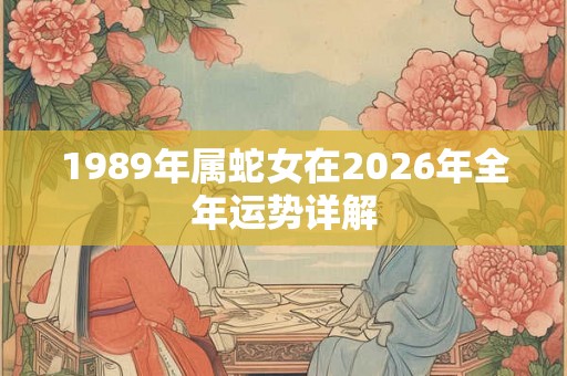 1989年属蛇女在2026年全年运势详解