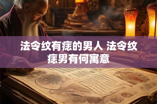 法令纹有痣的男人 法令纹痣男有何寓意