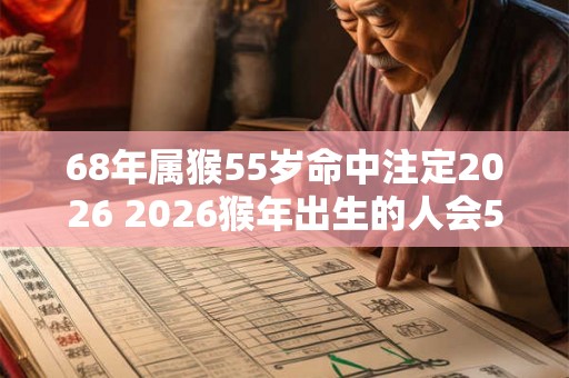68年属猴55岁命中注定2026 2026猴年出生的人会55岁