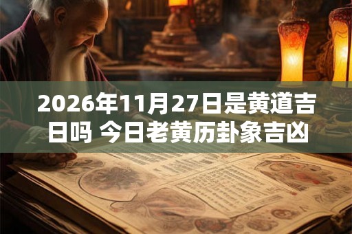 2026年11月27日是黄道吉日吗 今日老黄历卦象吉凶