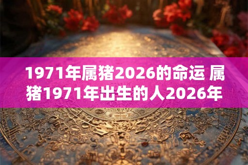 1971年属猪2026的命运 属猪1971年出生的人2026年运势如何