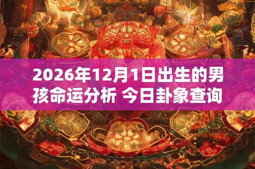 2026年12月1日出生的男孩命运分析 今日卦象查询 2026年12月1日出生的男孩命运分析 今日卦象查询