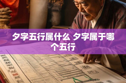 夕字五行属什么 夕字属于哪个五行