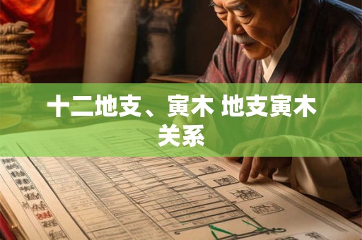 十二地支、寅木 地支寅木关系
