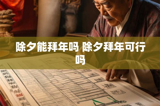 除夕能拜年吗 除夕拜年可行吗