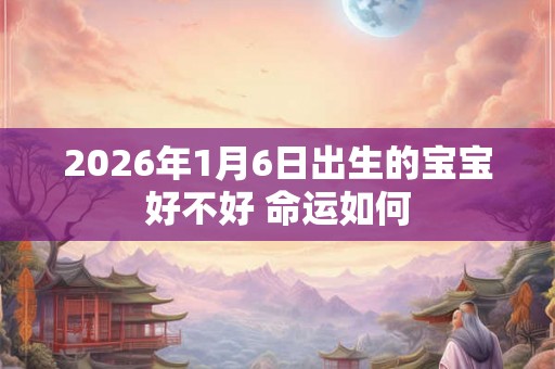 2026年1月6日出生的宝宝好不好 命运如何