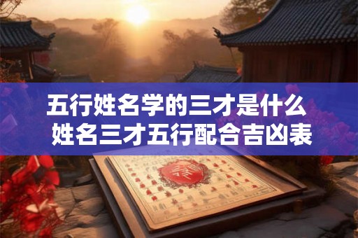 五行姓名学的三才是什么  姓名三才五行配合吉凶表