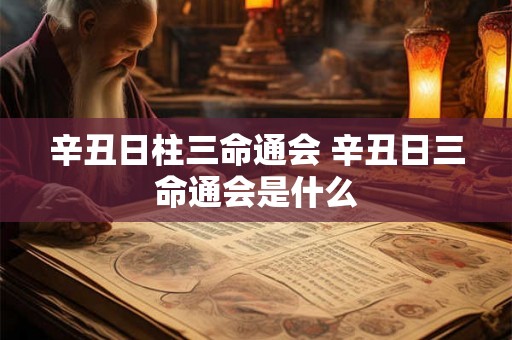 辛丑日柱三命通会 辛丑日三命通会是什么