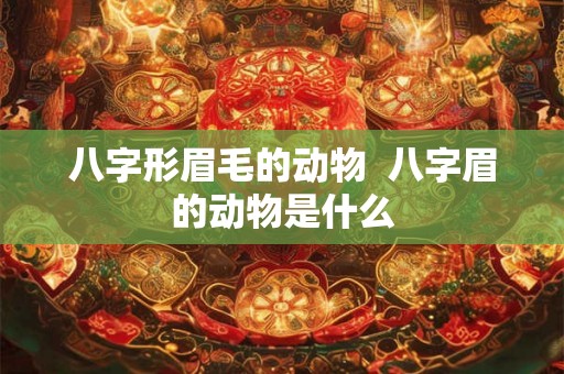 八字形眉毛的动物  八字眉的动物是什么