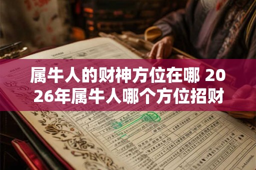 属牛人的财神方位在哪 2026年属牛人哪个方位招财