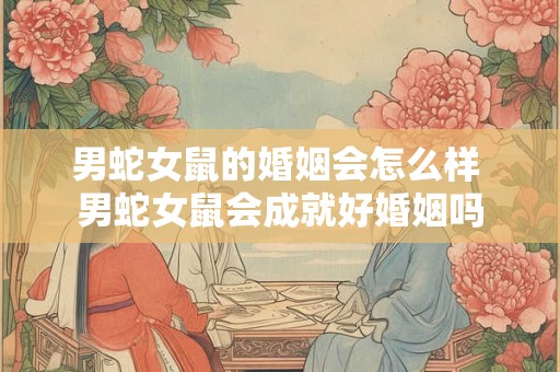 男蛇女鼠的婚姻会怎么样 男蛇女鼠会成就好婚姻吗