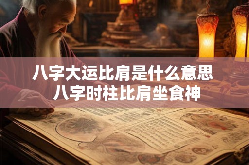 八字大运比肩是什么意思 八字时柱比肩坐食神 八字大运比肩是什么意思 八字时柱比肩坐食神