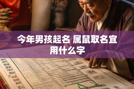 今年男孩起名 属鼠取名宜用什么字 今年男孩起名 属鼠取名宜用什么字