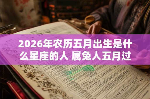 2026年农历五月出生是什么星座的人 属兔人五月过生日好吗