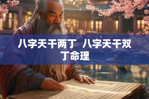 八字天干两丁  八字天干双丁命理