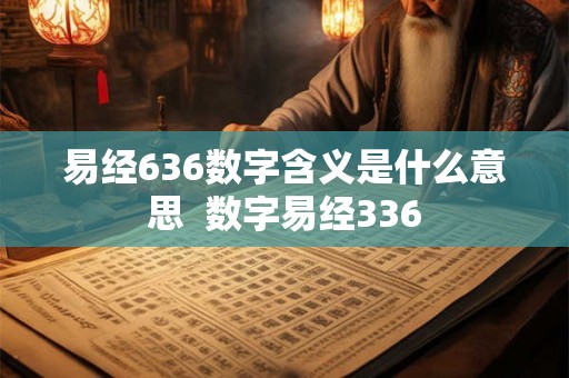 易经636数字含义是什么意思 数字易经336 易经636数字含义是什么意思 数字易经336