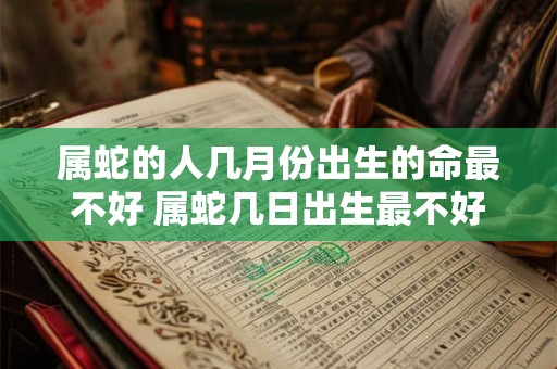 属蛇的人几月份出生的命最不好 属蛇几日出生最不好