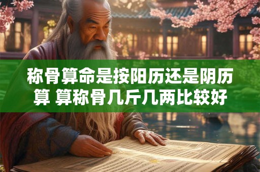 称骨算命是按阳历还是阴历算 算称骨几斤几两比较好