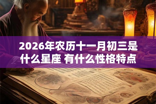 2026年农历十一月初三是什么星座 有什么性格特点 2026年农历十一月初三是什么星座 有什么性格特点