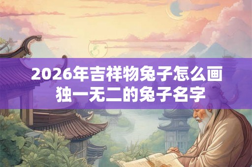 2026年吉祥物兔子怎么画  独一无二的兔子名字